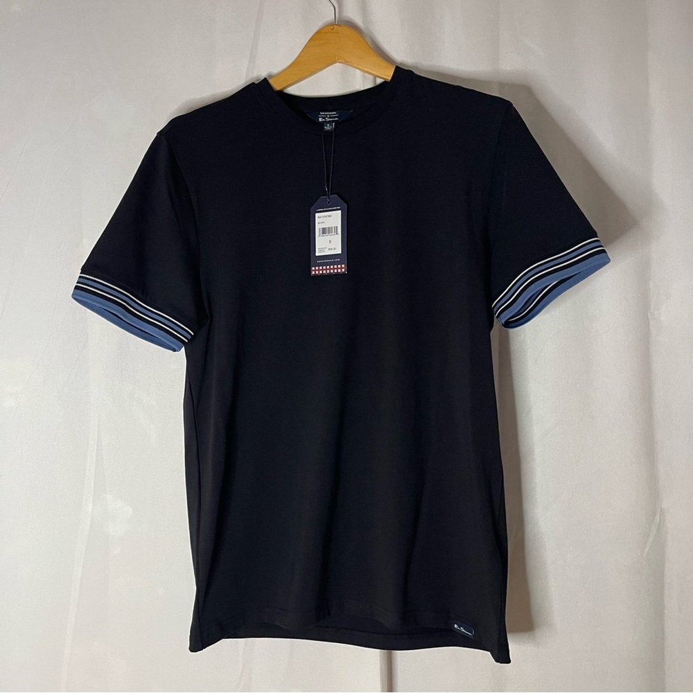 Ben Sherman Men’s‎ Short Sleeve tshirt full black small NWT
